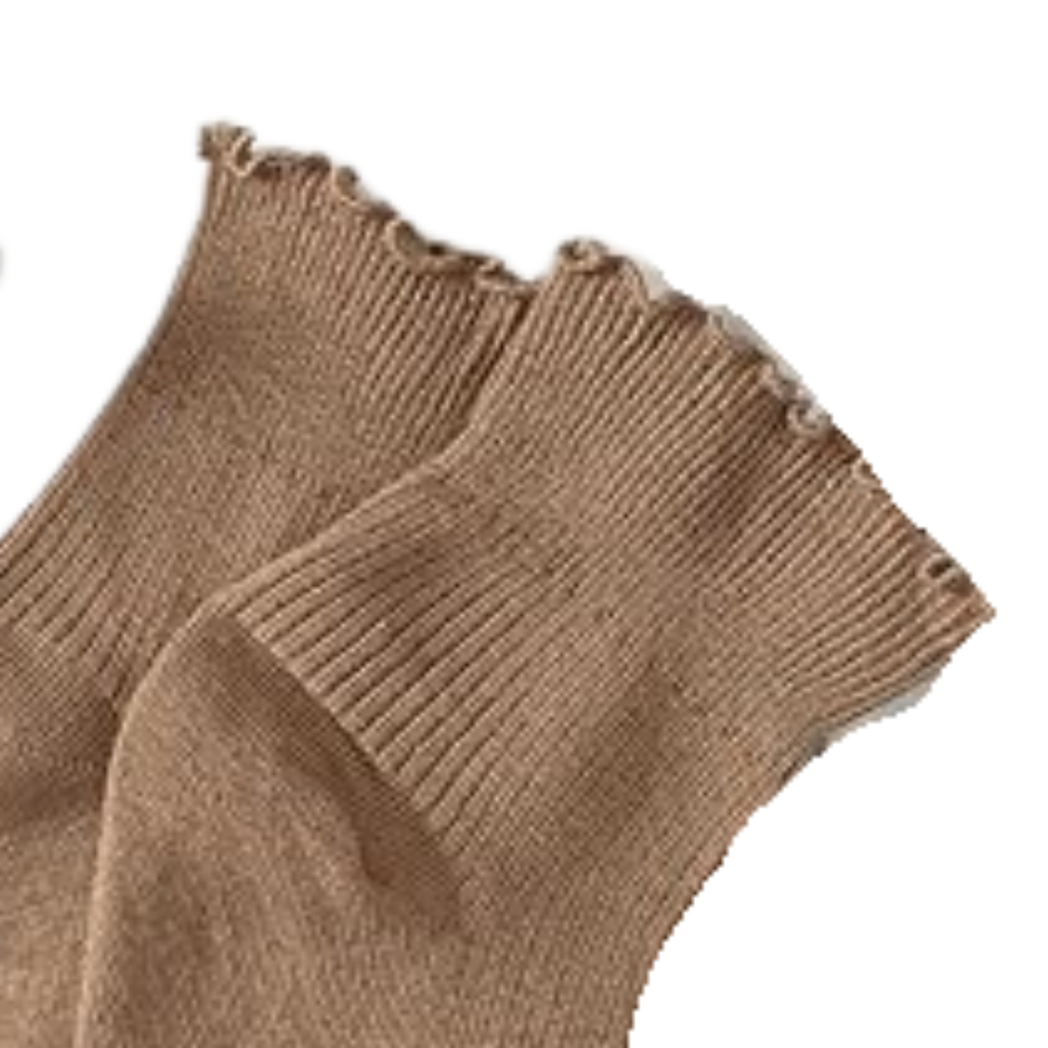 Bronze Ruffle Socks - 1 Pair