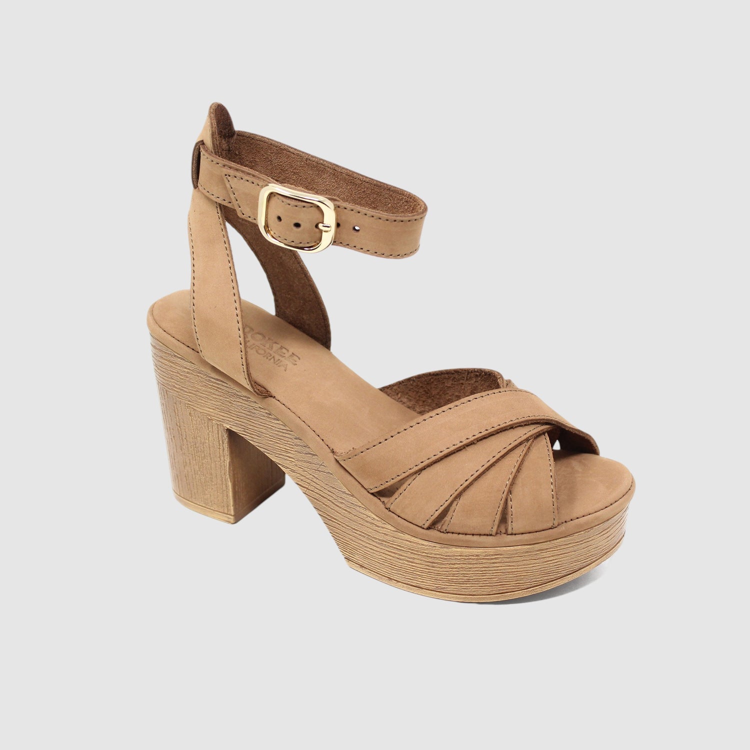 Joni Tobacco Nubuck with Dalia Wood Bottom