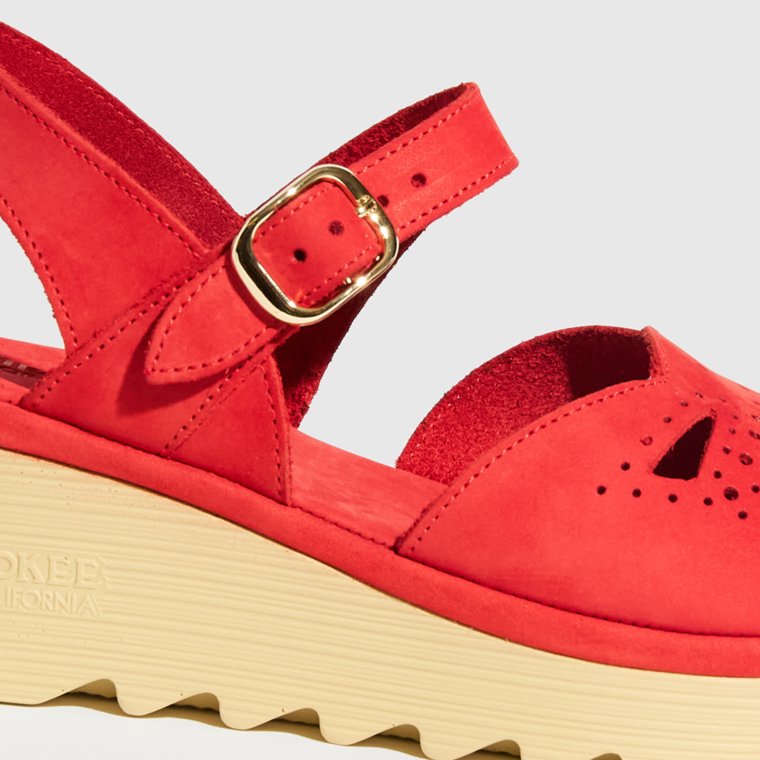 Danae Mid Beep Red Nubuck
