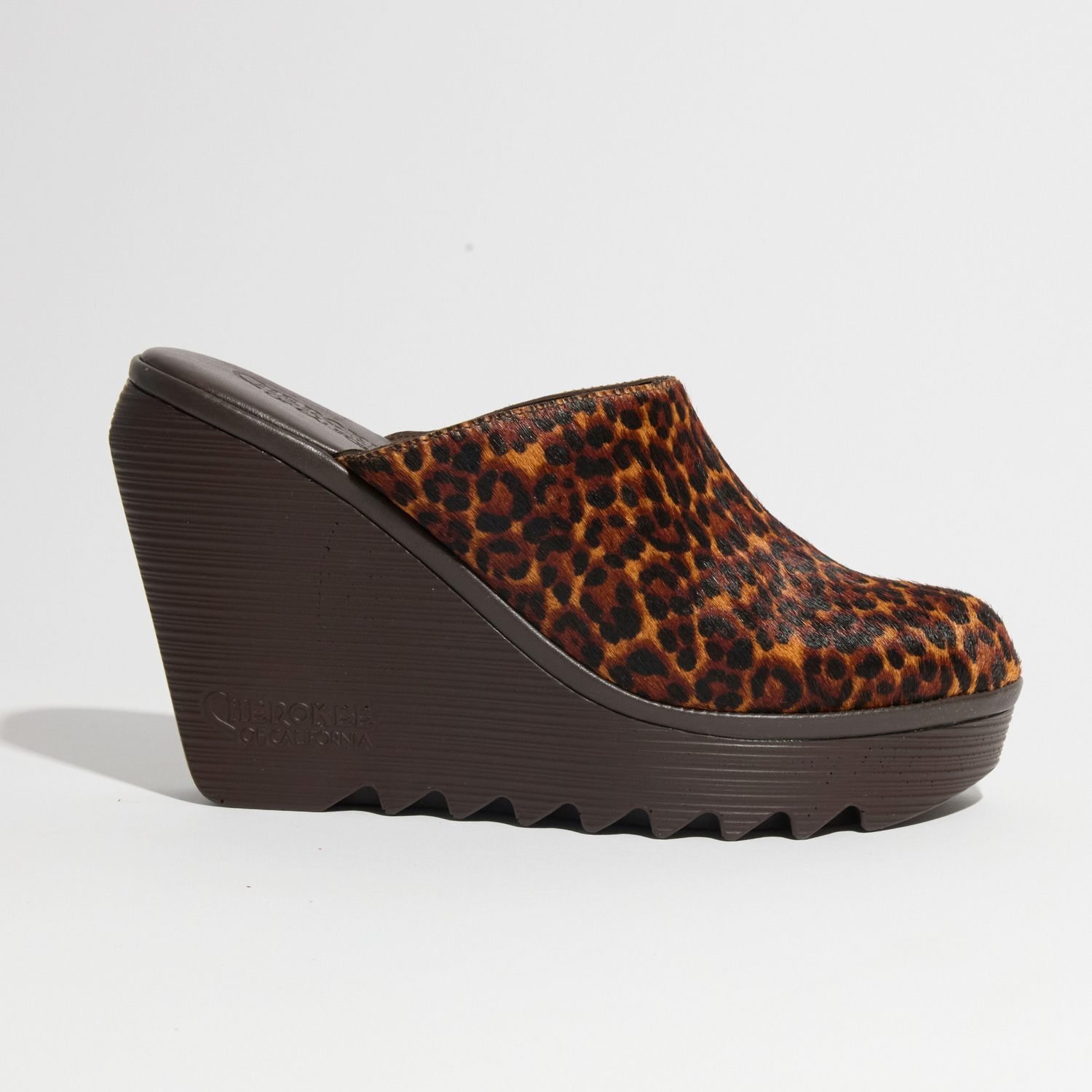 Jenny High Beep Dark Cheetah on Chocolate Bottom
