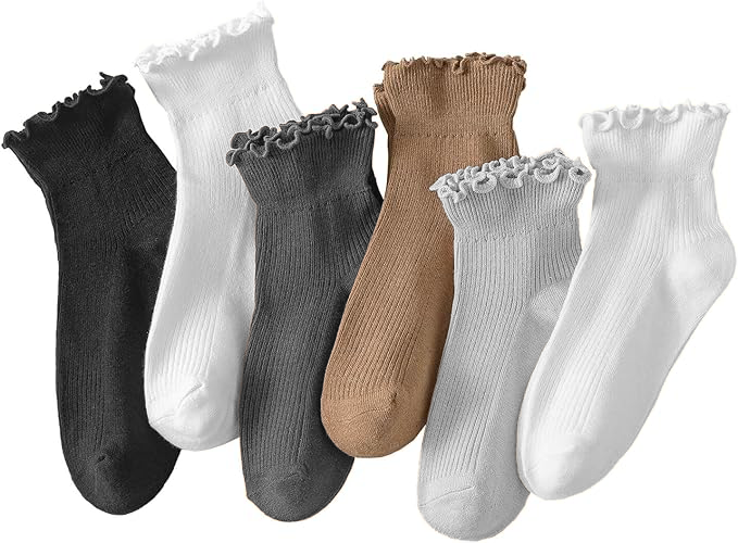 Bronze Ruffle Socks - 1 Pair
