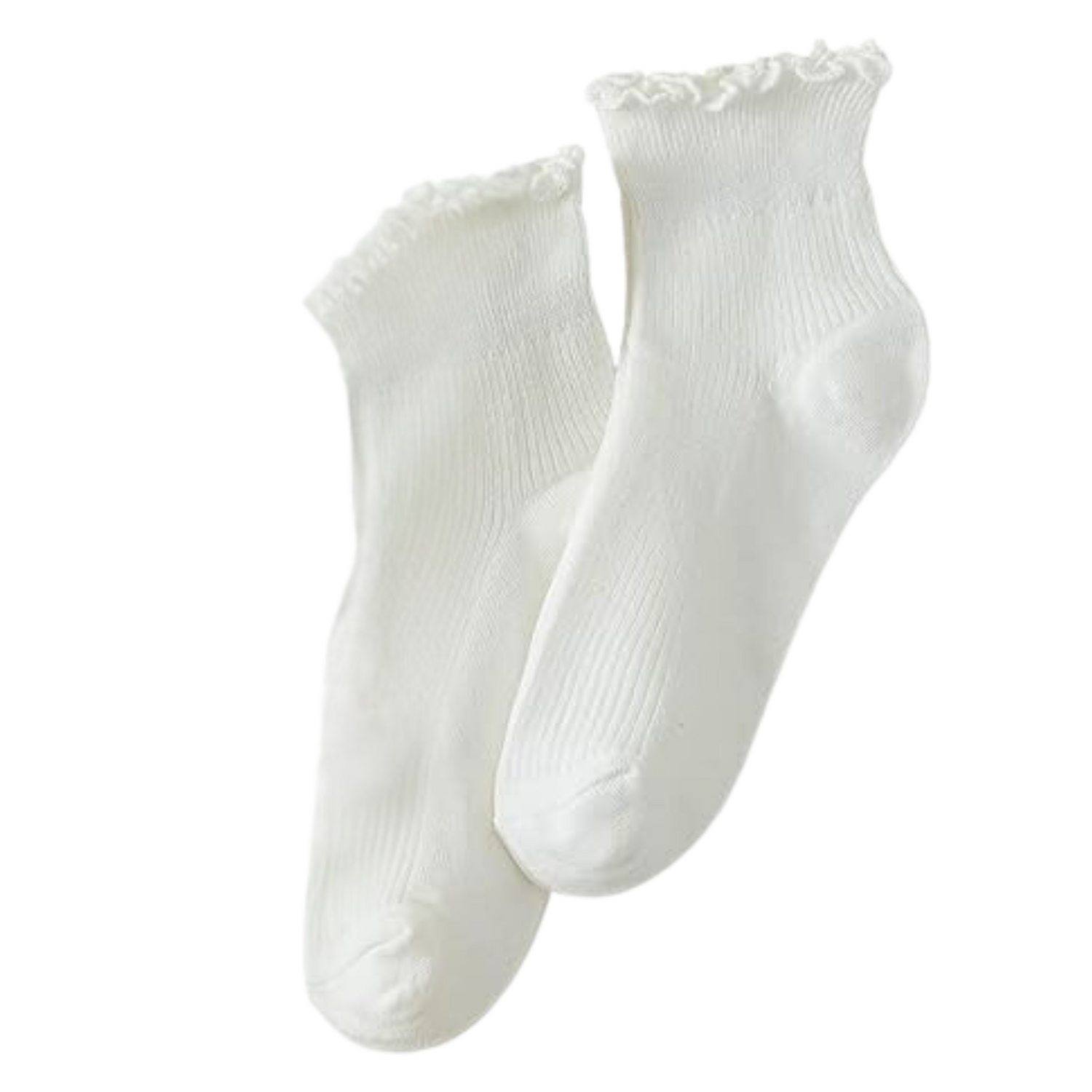White Ruffle Socks - 1 Pair