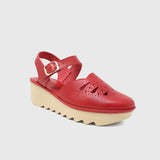 Danae Mid Beep - Red Leather
