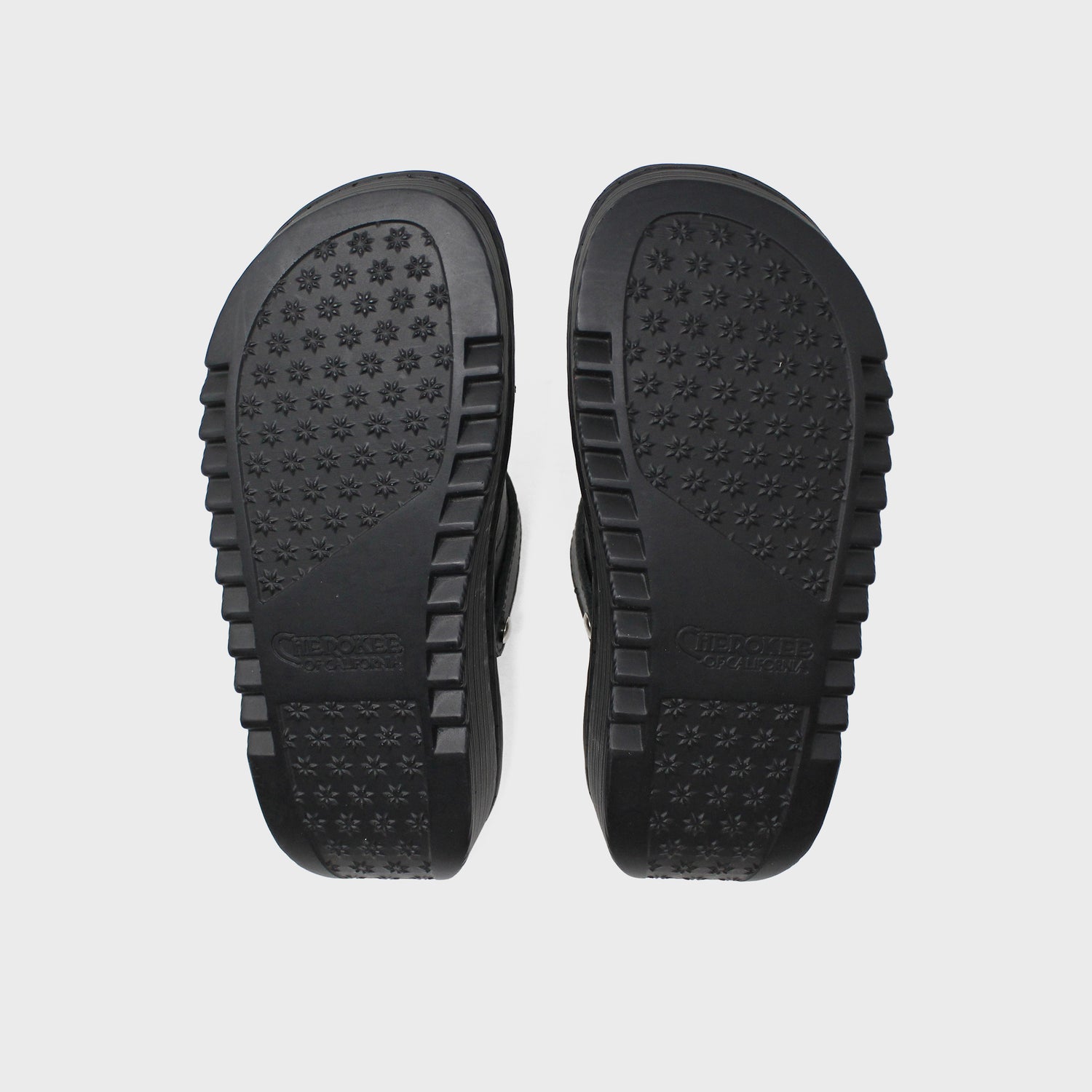 Malibu Black Leather Clog Zeeta Black Bottom